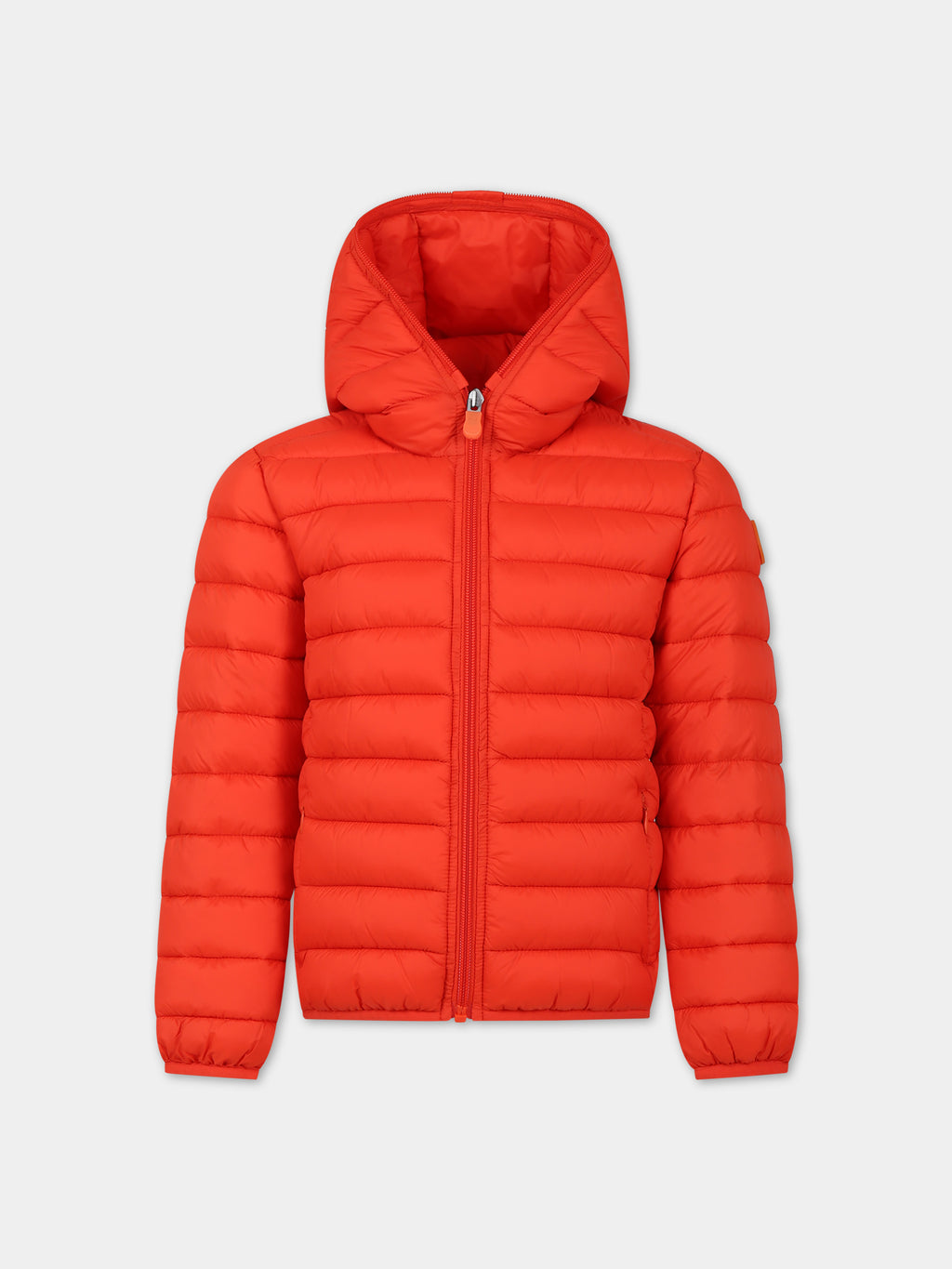 Red Dony down jacket for boy with logo